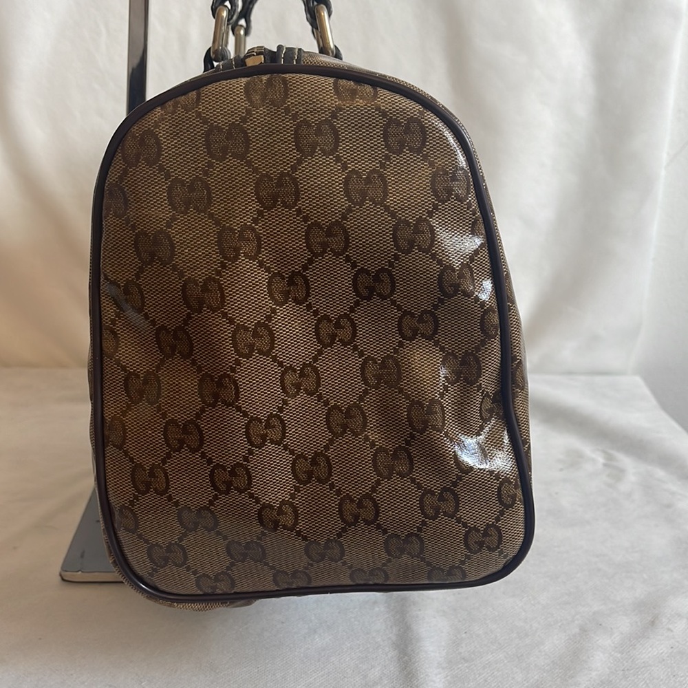 Gucci Brown Gg Crystal Boston Bag - Picture 3 of 14